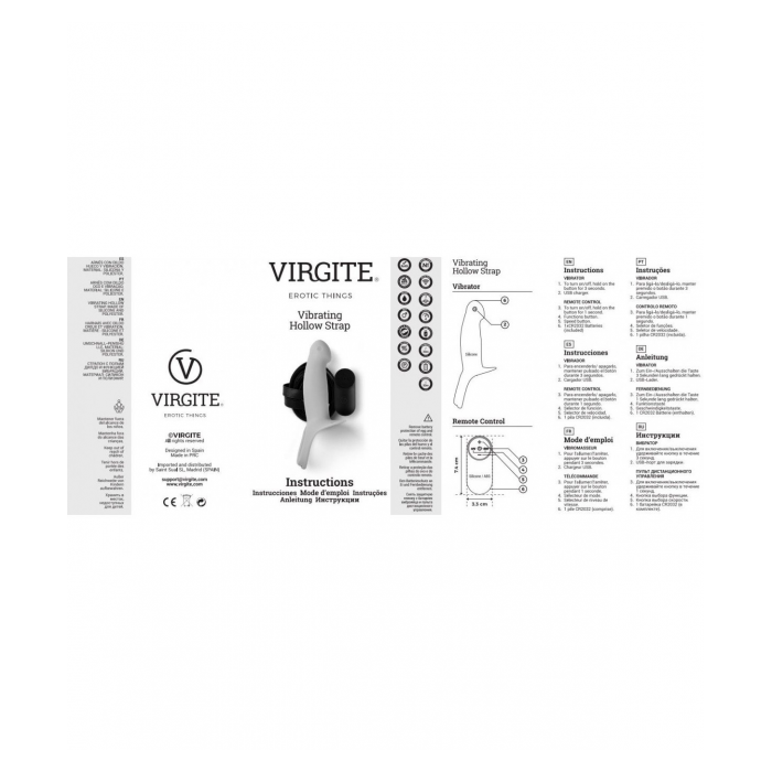 VIRGITE H3- VIBRATING HOLLOW STRAP TALLA S